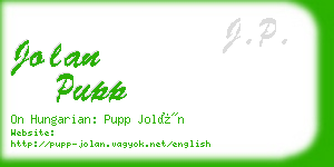 jolan pupp business card